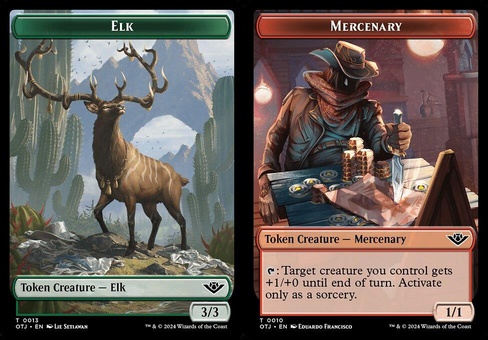 Elk // Mercenary (token foil)