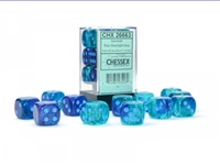 Chessex - Sada hracích kostek 12x d6 Blue/Light blue
