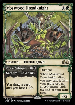 Mosswood Dreadknight // Dread Whispers (showcase foil)