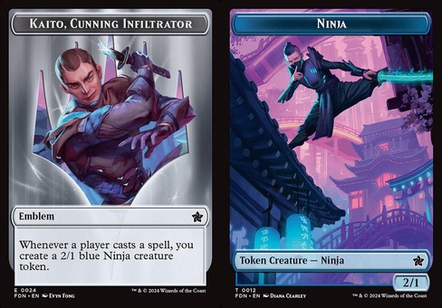 Kaito, Cunning Infiltrator Emblem // Ninja (token foil)