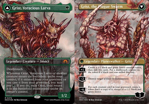 Grist, Voracious Larva // Grist, the Plague Swarm (borderless foil)