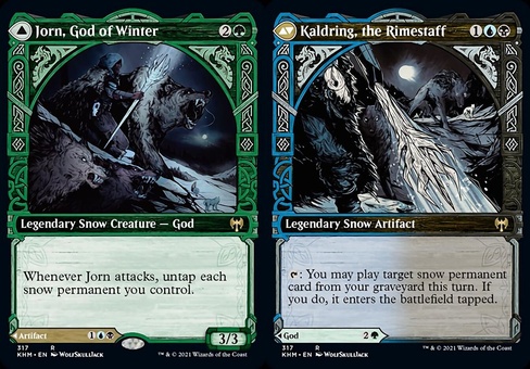 Jorn, God of Winter // Kaldring, the Rimestaff (showcase foil)