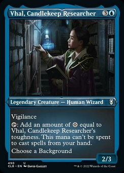 Vhal, Candlekeep Researcher (etched foil)
