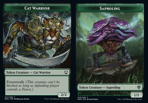 Cat Warrior // Saproling (token - foil)