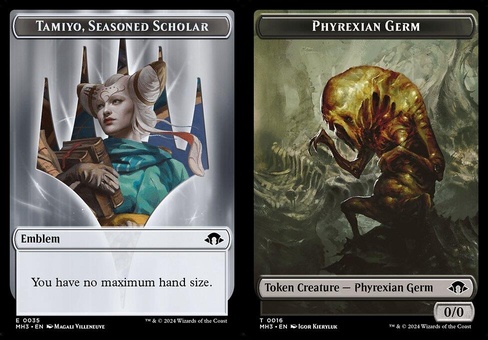 Tamiyo, Seasoned Scholar // Phyrexian Germ (token foil)