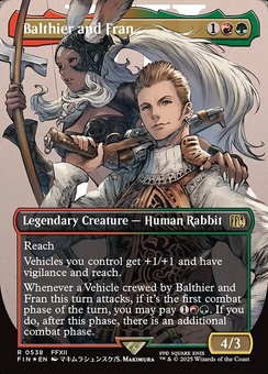 Balthier and Fran (borderless surge foil)