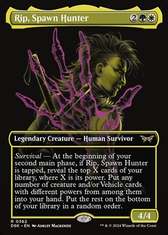 Rip, Spawn Hunter (borderless etched foil)