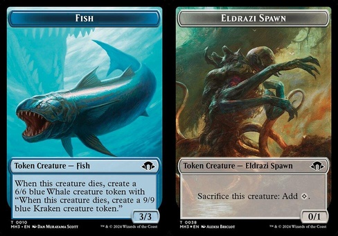 Fish // Eldrazi Spawn (token foil)