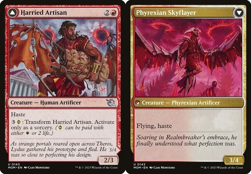 Harried Artisan // Phyrexian Skyflayer