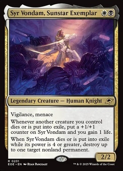 Syr Vondam, Sunstar Exemplar (foil)