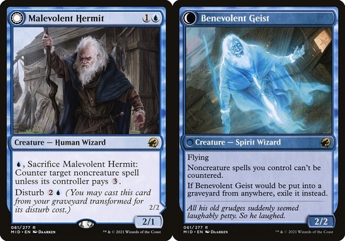 Malevolent Hermit // Benevolent Geist (foil)