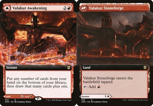 Valakut Awakening // Valakut Stoneforge (extended art)