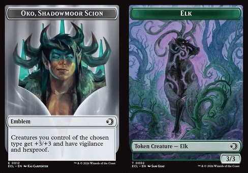Oko, Shadowmoor Scion Emblem // Elk (token)