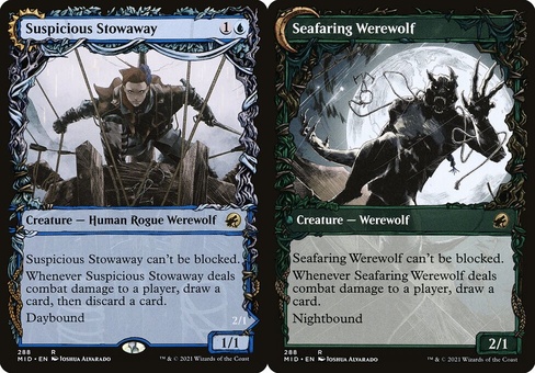 Suspicious Stowaway // Seafaring Werewolf (showcase foil)