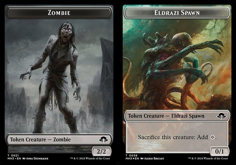 Zombie // Eldrazi Spawn (token foil)