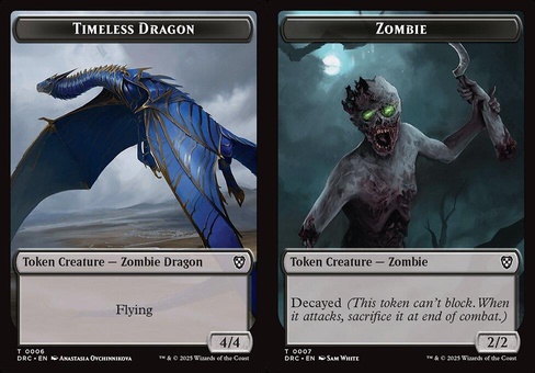 Timeless Dragon // Zombie #7 (token foil)