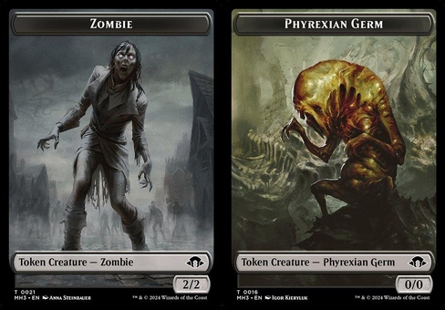 Zombie // Phyrexian Germ (token foil)
