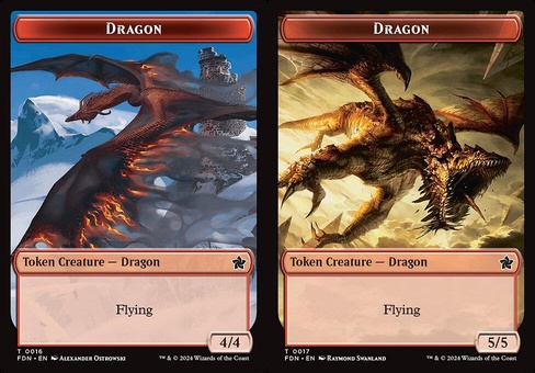 Dragon #16 // Dragon #17 (token) (foil)