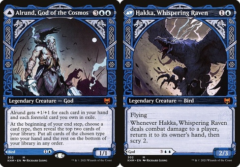 Alrund, God of the Cosmos // Hakka, Whispering Raven (showcase)