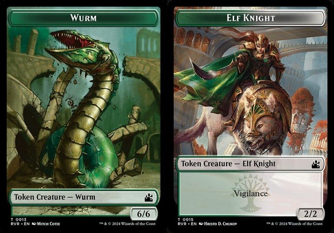 Wurm // Elf Knight (token foil)