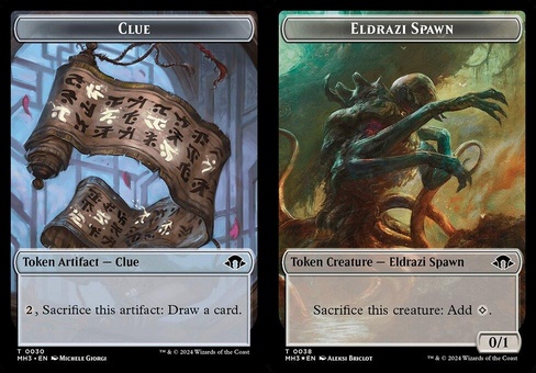 Clue // Eldrazi Spawn (token foil)