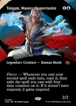 Taigam, Master Opportunist (borderless showcase foil)