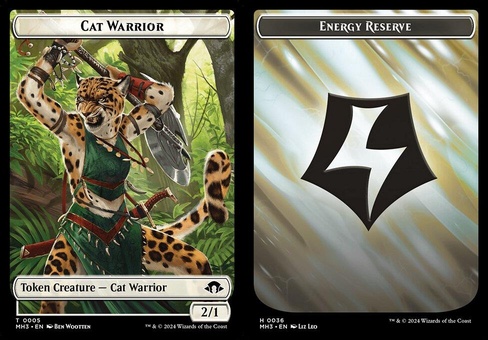 Cat Warrior // Energy Reserve (token)