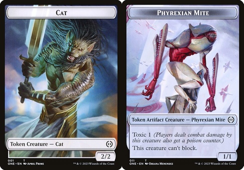Cat // Phyrexian Mite #11 (token foil)