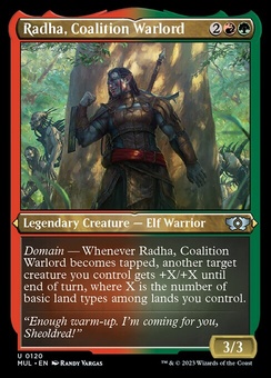Radha, Coalition Warlord (etched foil)