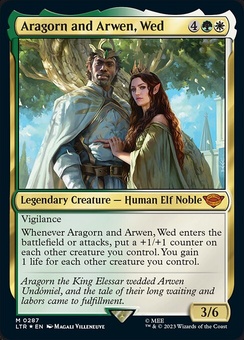 Aragorn and Arwen, Wed (foil)