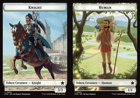 Knight // Human (token foil)