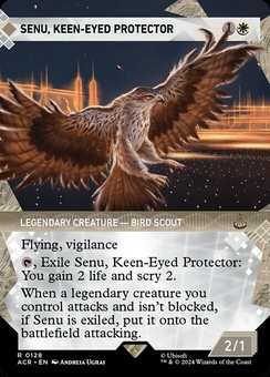Senu, Keen-Eyed Protector (borderless showcase foil)