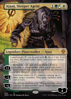Ajani, Sleeper Agent (alternate art - borderless, #376)