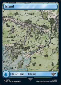Island #715 (extended art surge foil)
