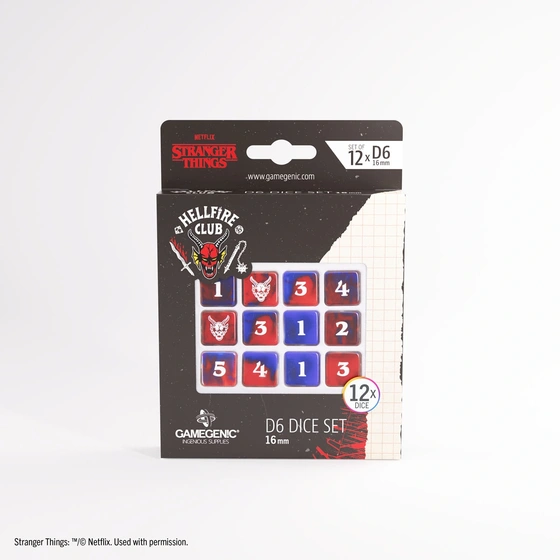 Stranger Things - Hellfire Club D6 Dice Set (12x) – 16mm