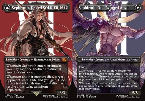 Sephiroth, Fabled SOLDIER // Sephiroth, One-Winged Angel #382 (borderless)