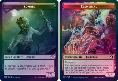 Zombie // Elemental (token - foil)
