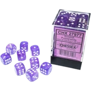 Chessex - Sada hracích kostek 36x d6 Purple/white Luminary