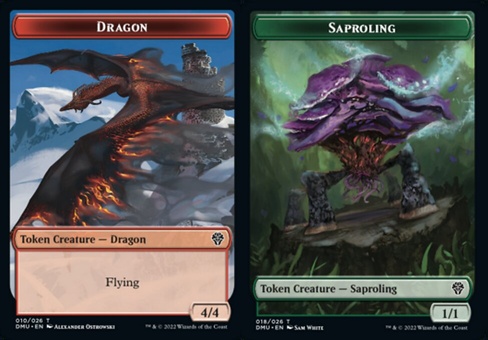 Dragon // Saproling (token - foil)