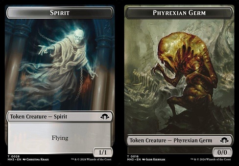 Spirit // Phyrexian Germ (token foil)
