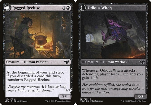 Ragged Recluse // Odious Witch