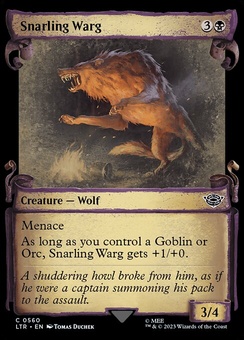 Snarling Warg (scroll foil)