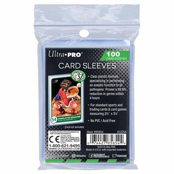 Ultra Pro Soft Sleeves 2-1/2, 3-1/2 Antimicrobial (100ks)