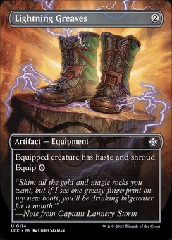 Lightning Greaves (inverted boxtopper)