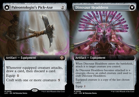 Paleontologist's Pick-Axe // Dinosaur Headdress (extended art)