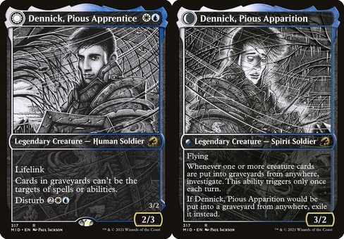 Dennick, Pious Apprentice // Dennick, Pious Apparition (showcase)
