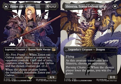 Zenos yae Galvus // Shinryu, Transcendent Rival (borderless surge foil)