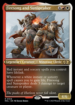 Firesong and Sunspeaker (etched foil)