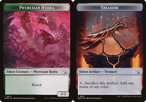 Phyrexian Hydra (reach) // Treasure #21 (token - foil)