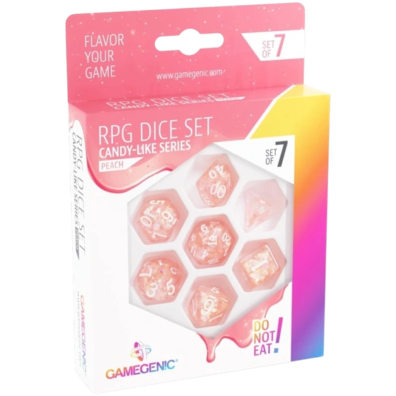 Candy-like Series - Peach - RPG Dice Set (7pcs)